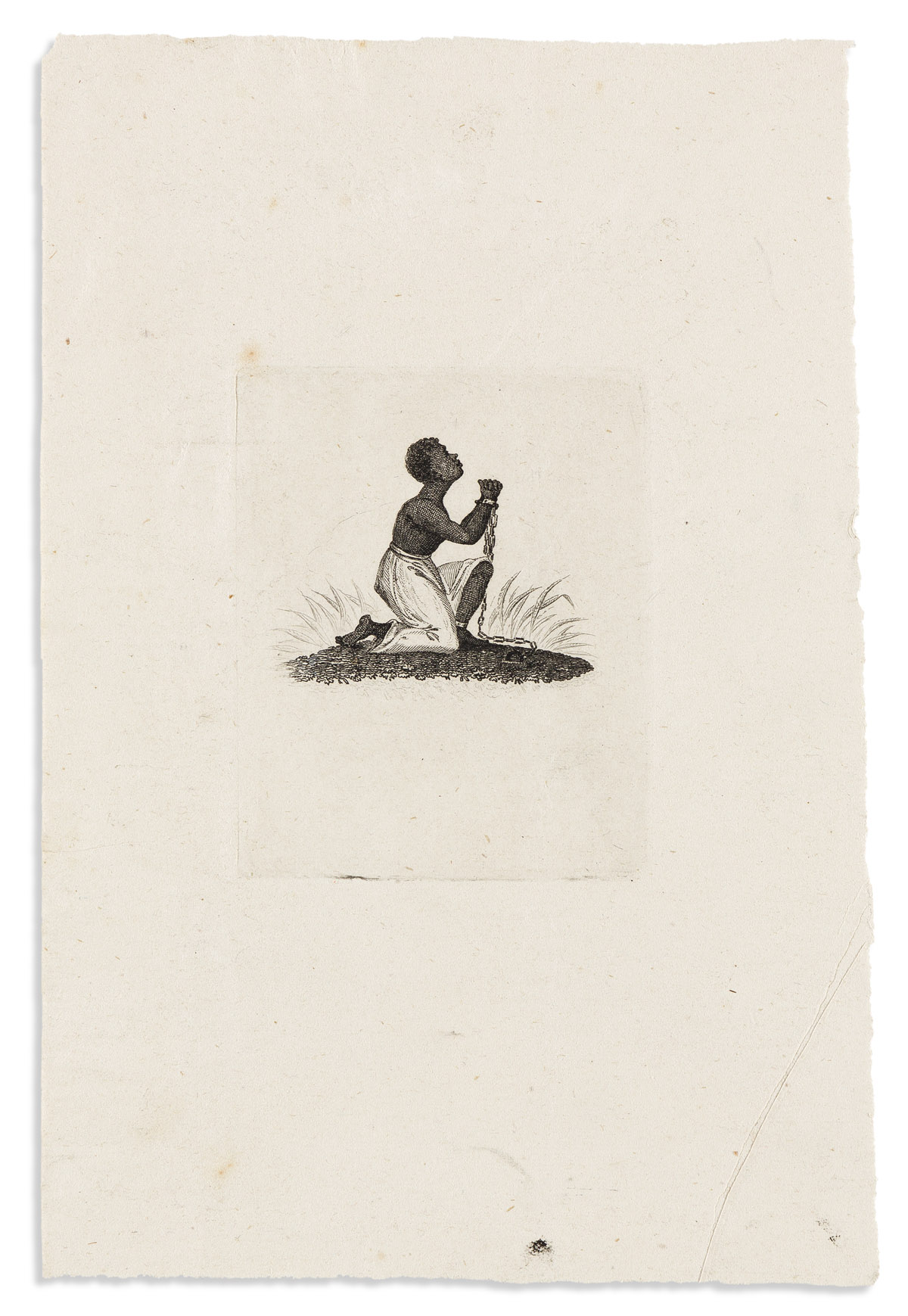 (SLAVERY & ABOLITION.) Kneeling Woman and a Sister engraving, after Patrick Reason.